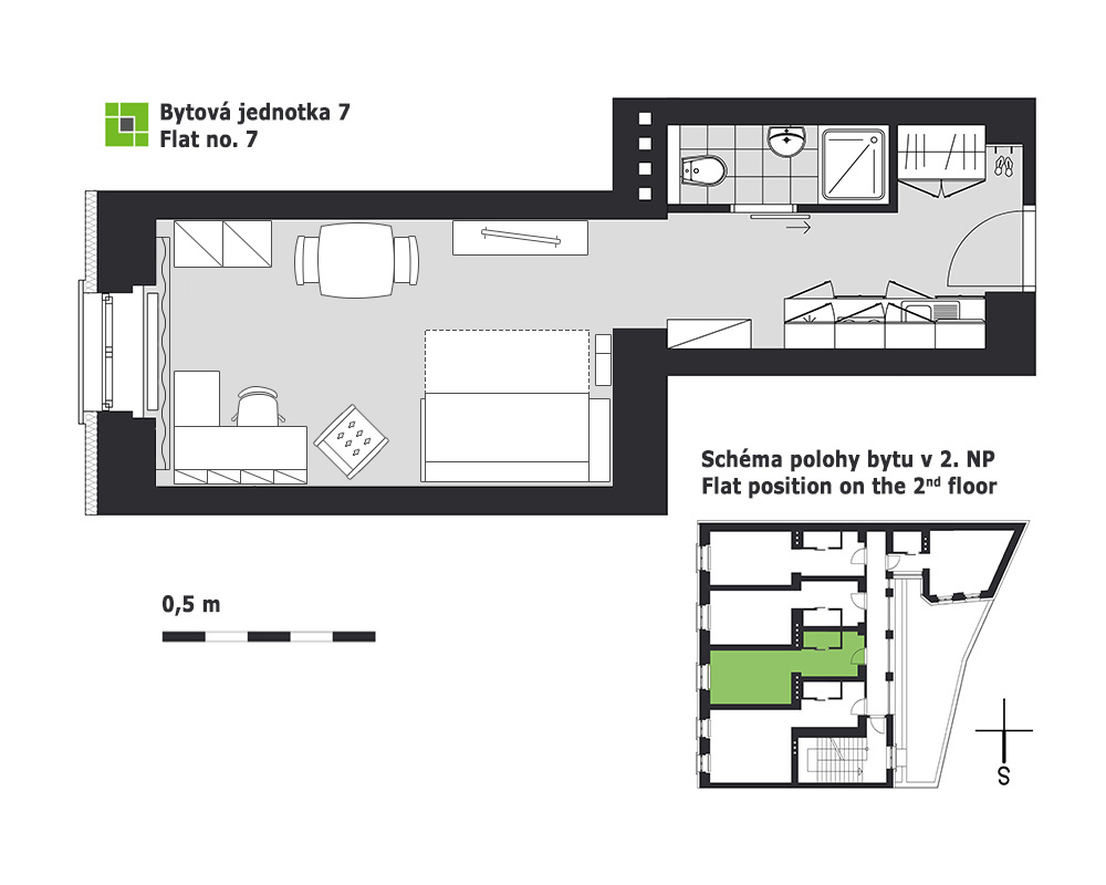 Flat rent Brno - flat number 7